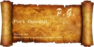 Purt Gyöngyi névjegykártya