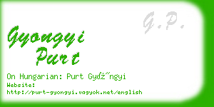 gyongyi purt business card